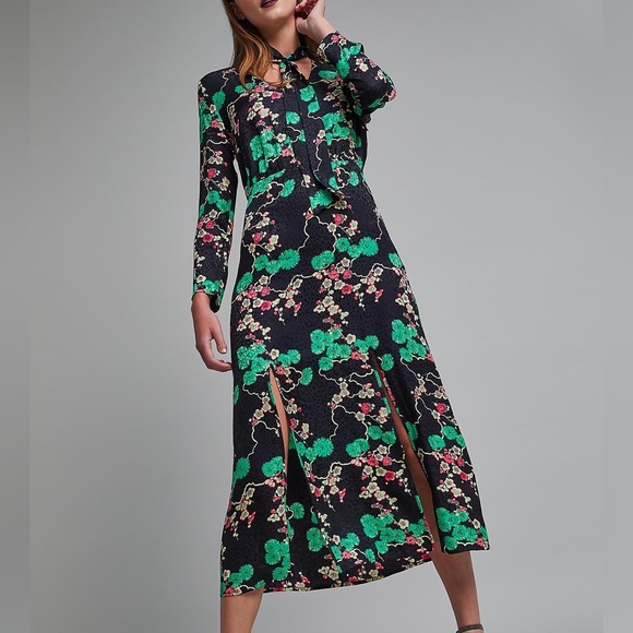 Rixo London Stella Dress Cherry Blossom Small Midi